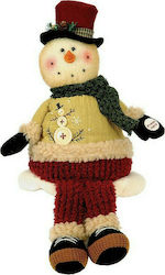 Lianos Christmas Plush SNowman Figure Multicolour with Music 25cm