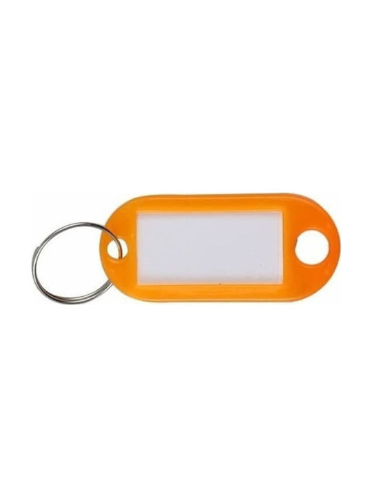 Schlüsselanhänger Etikett Kunststoff Orange
