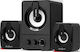 Rebel COMP CS-50 Ηχεία Υπολογιστή 2.1 με Ισχύ 11W Μαύρα