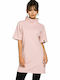 BeWear B051 Women's Blouse Dress Short Sleeve Powder Pink
