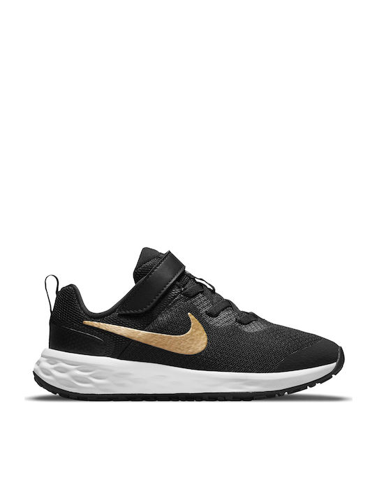 Nike Αθλητικά Παιδικά Παπούτσια Running Revolution 6 Black / Metallic Gold / White
