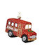 Hanging Ornament Car Red 7x10cm