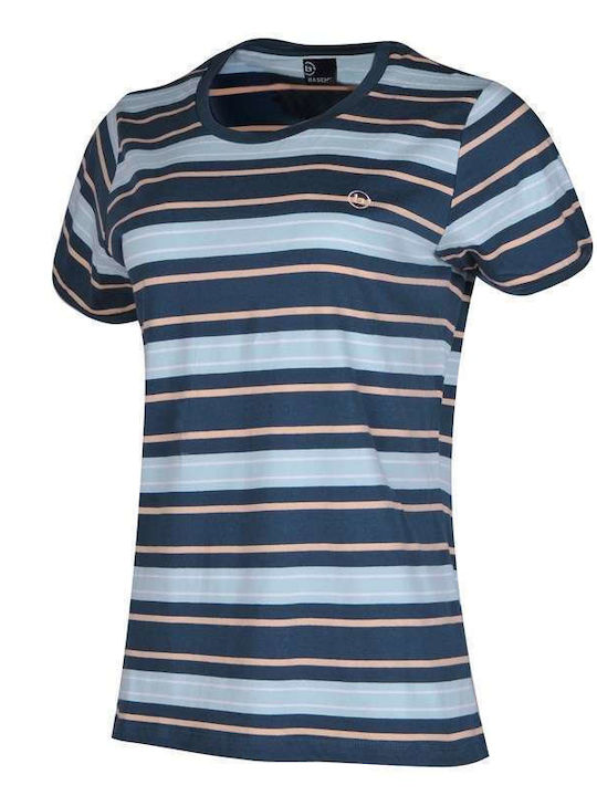 Γυναικείο T-shirt Ριγέ Navy Blue/Dusty Blue