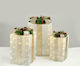 Aca Illuminated Christmas Figure Box Gold Length 41cm 3pcs