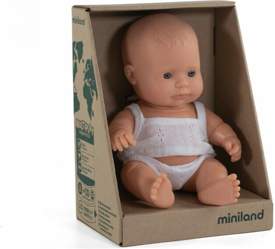 Miniland Baby Doll Caucasian Boy For 10m+ Age 21 cm