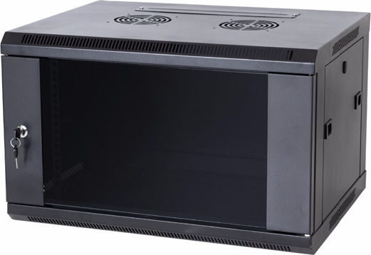 Wall Mounted Rack Cabinet 4U 54x45x17.8cm Black 206404