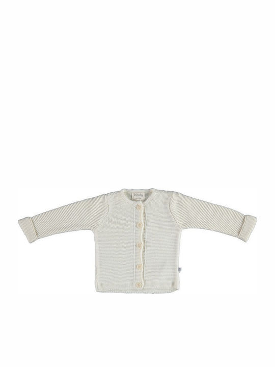 Kids Cardigan Knitted Ecru 61389