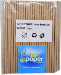 Biodegradabil Paie de plastic și hârtie 20cm 250buc
