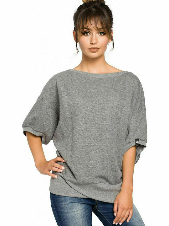 BeWear B048 Women's Long Sweatshirt Dark Grey