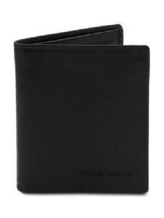 Tuscany Leather Δερμάτινο Ανδρικό Πορτοφόλι Μαύρο