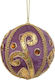 Ornament suspendat Glob Violet 10buc