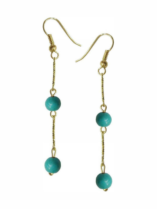Tatu Moyo Earrings Gold Plated with Stones & Pearls