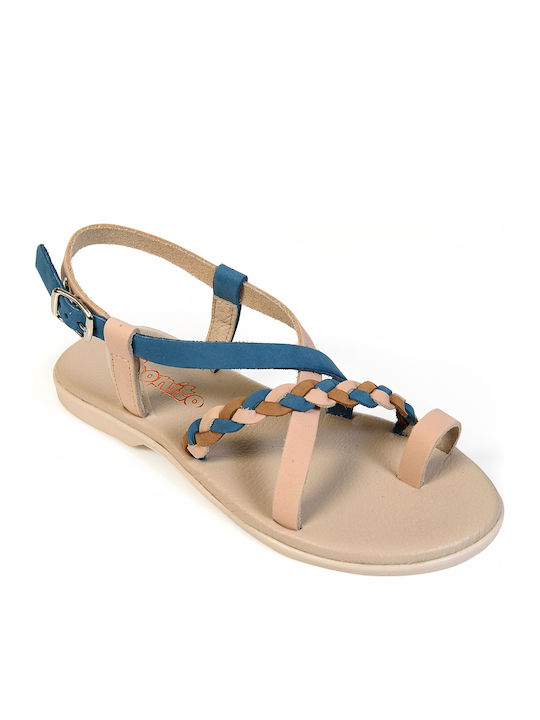 Bonito 8202 sandal μπεζ-μπλε