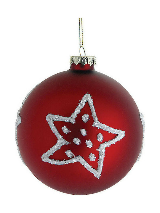 Hanging Ball Ornament Ornament Glass Red 10cm