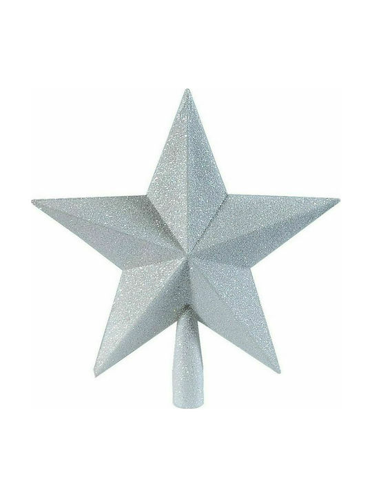 Spitze Stern Kunststoff mit Glitzer 23cm