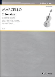 Schott Marcello - 2 Sonatas Sheet Music for Piano / Cello No.5 - No.6