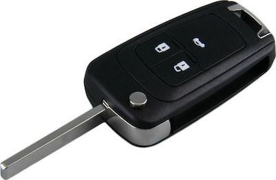 Foldable Car Key Shell with 3 Buttons HU100 for Opel