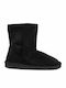 Pyramis Suede Women's Ankle Boots with Fur Black