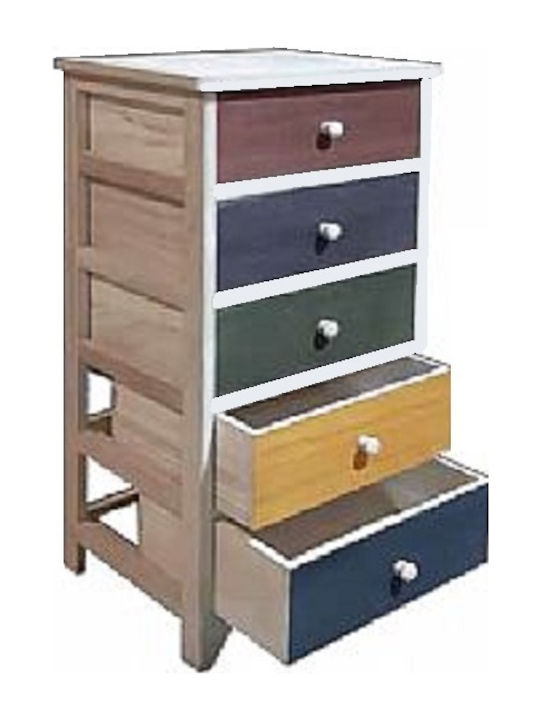 Sertar De Depozitare Din Lemn Cu 5 Sertare L40xL30xÎ80cm