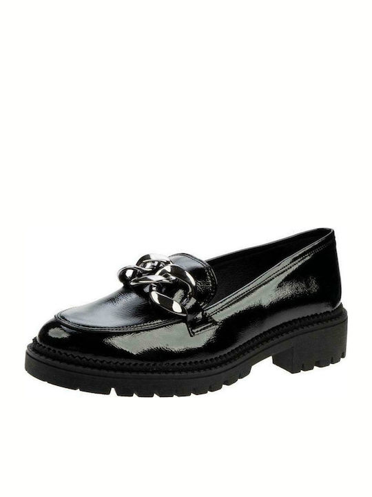 Stefania S3210 Γυναικεία Loafers σε Μαύρο Χρώμα