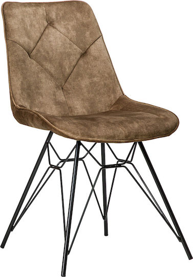 Martin Nabuk Dining Room Fabric Chair Mocha 48x58x97cm