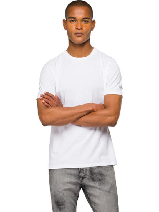 Replay Ανδρικό T-shirt Λευκό Μονόχρωμο