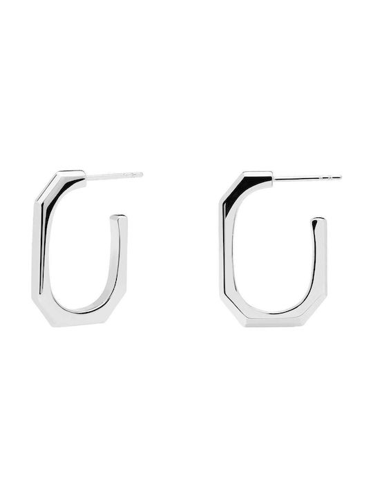 P D Paola Signature Link Earrings Hoops
