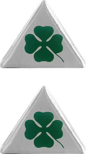 Race Axion Αυτοκόλλητα Αυτοκινήτου Alfa Romeo Quadrifoglio Verde Τριφύλλι 6 x 6cm σε Πράσινο Χρώμα 2τμχ