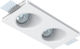 Spot Light Paralelogram Tencuială Spot Încorporat cu Soclu GU10 Alb 23x12cm. 1buc