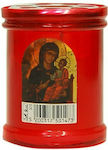 Plastic Memorial Tribute Candle Red 2 Days Burning Time 6x6x9cm