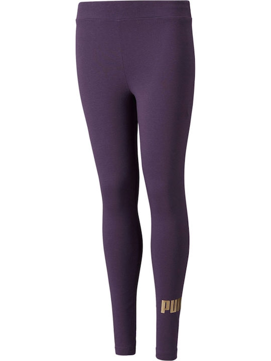 PUMA Kinder Leggings Sport Lang Lila Ess+ Logo