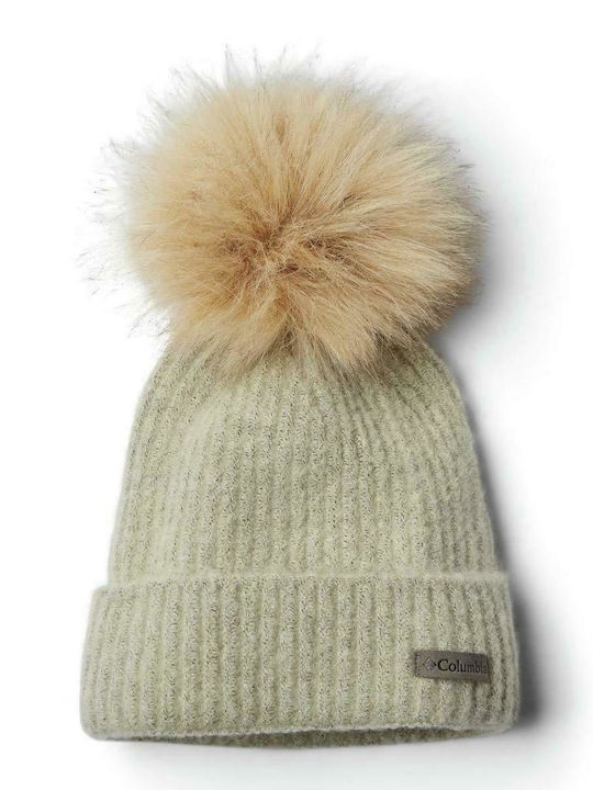 Winter Blur Ribbed Beanie Cap Beige