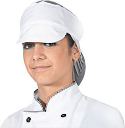 Stenso Kochmütze Weiß Tull