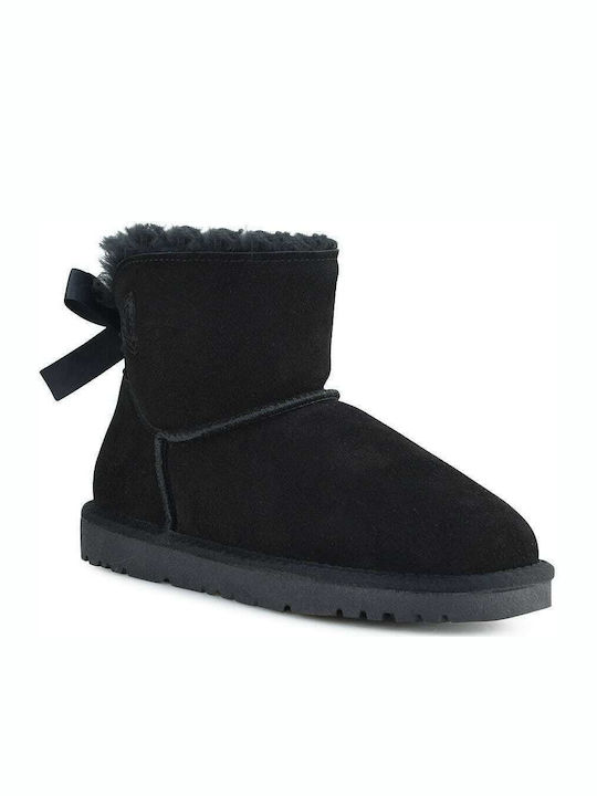 Μαυρο χαμηλό δερμάτινο Australian Boot Kelara 11259
