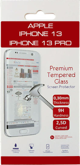Volte-Tel Full Glue 2.5D 0.30mm Full Face Tempered Glass (iPhone 17e / 16e / 14 / 13 / 13 Pro)