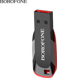 Borofone BUD2 64GB USB 2.0 Stick Μαύρο