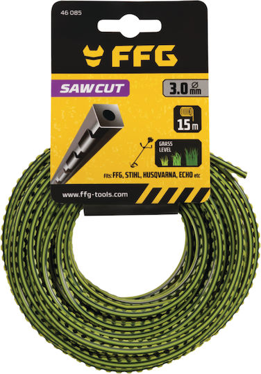 FFG SawCut Square Brush Cutter Trimmer Line Length 15m and Thickness 3mm