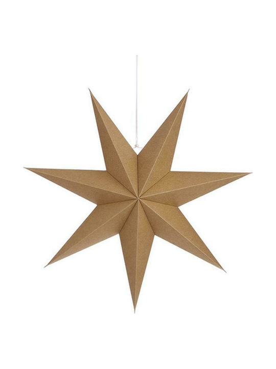 Atmosphera Christmas Paper Star Ornament Brown