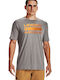 Under Armour Team Issue Wordmark Bărbați T-shirt Sportiv cu Mânecă Scurtă Concrete / Omega Orange