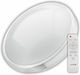 Avide ACLOCCT-80W-R-ALU Πλαφονιέρα Οροφής 76εκ. Λευκή με Ενσωματωμένο LED και Τηλεχειριστήριο