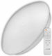 Avide ACLOCCT-80W-R-ST Πλαφονιέρα Οροφής 48.5εκ. Λευκή με Ενσωματωμένο LED και Τηλεχειριστήριο