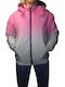 Kurz Damen Puffer Jacke für Winter Rosa