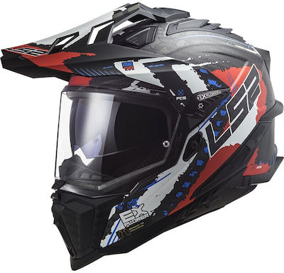 LS2 Explorer C MX701 Extend On-Off Helmet with Pinlock and Sun Visor ECE 22.05 1380gr Matt Red EXPLOREREMR