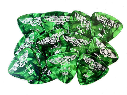 Prodigy Bouzouki Picks Laiki Green Pearl Set 12pcs Medium/Heavy