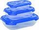 Cyclops Fresco Lunch Box Plastic Blue 3pcs