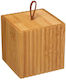 Atmosphera Cable Stripping Box General Use with Lid Wooden In Brown Colour 9x9x9cm 1pcs