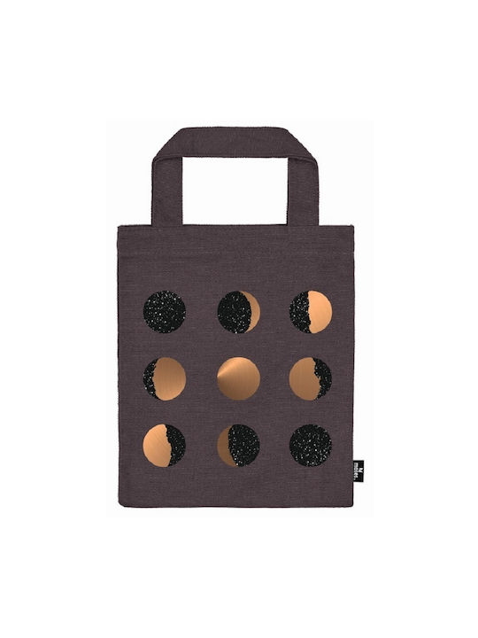 Moses Moon Fabric Shopping Bag In Brown Colour