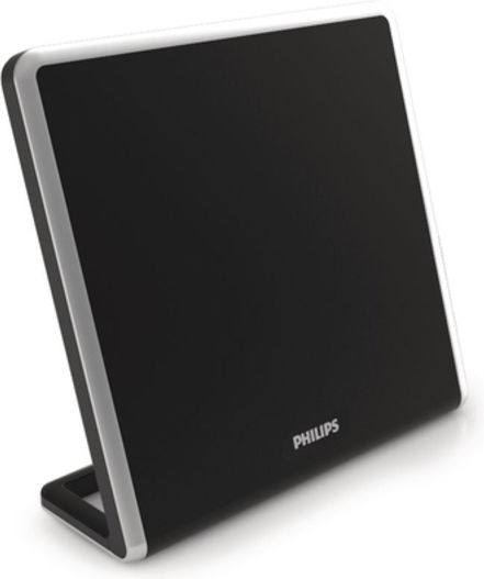 Philips Indoor TV Antenna (with power supply) Black Connection via Coaxial Cable