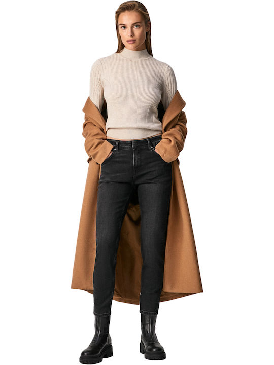 Violet Damenjeans in Karotten-Passform Schwarz