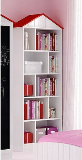 Serifos 1 Bücherregal Boden Rot 80x35x210cm